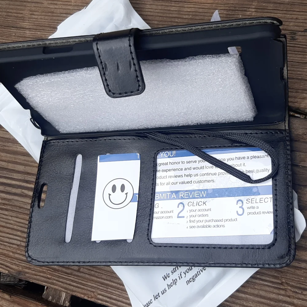 NWT Samsung galaxy note 4 black wallet case. Cell phone wallet protective case